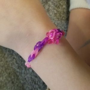 Pink butterfly bracelet